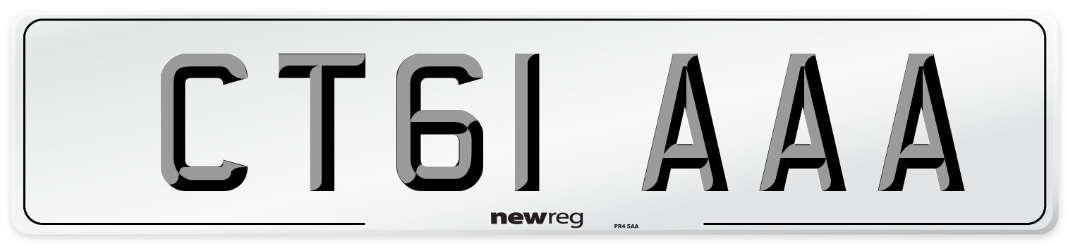 CT61 AAA Number Plate from New Reg